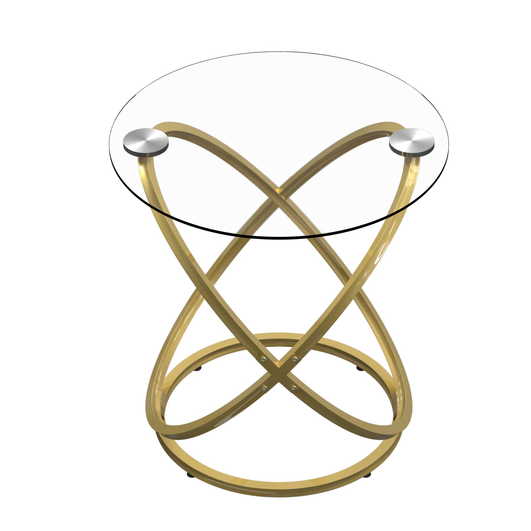 Modern Round Glass Coffee Table –Side Table  for Living Room CT001