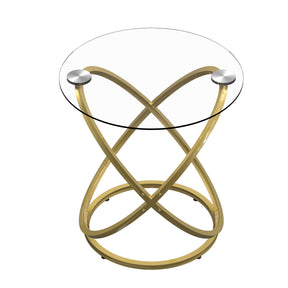 Modern Round Glass Coffee Table –Side Table  for Living Room CT001