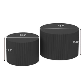 Modern Round Coffee Tables Set of 2，Nesting Tables  Living Room,nt