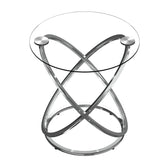 Modern Round Glass Coffee Table –Side Table  for Living Room CT001