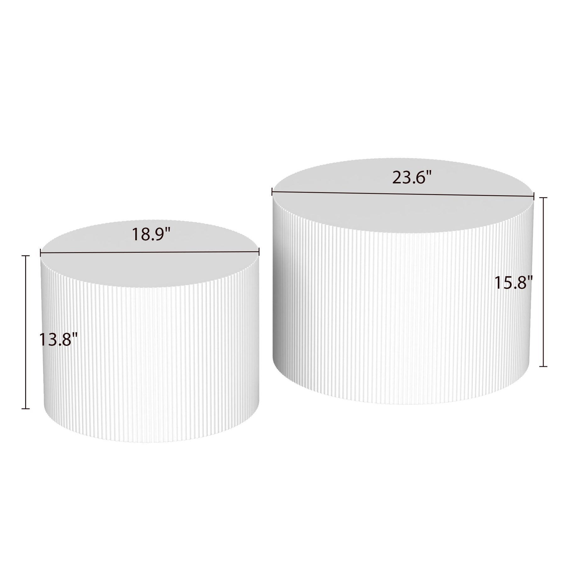 Modern Round Coffee Tables Set of 2，Nesting Tables  Living Room,nt