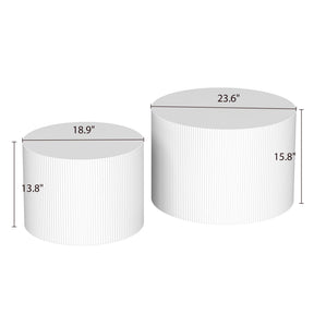 Modern Round Coffee Tables Set of 2，Nesting Tables  Living Room,nt