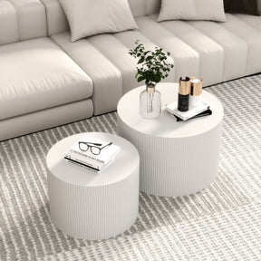 Modern Round Coffee Tables Set of 2，Nesting Tables  Living Room,nt