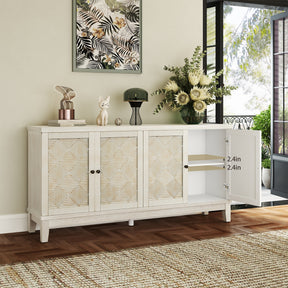 Bohemian Sideboard - Accent Cabinet for Dining Room,White BS020