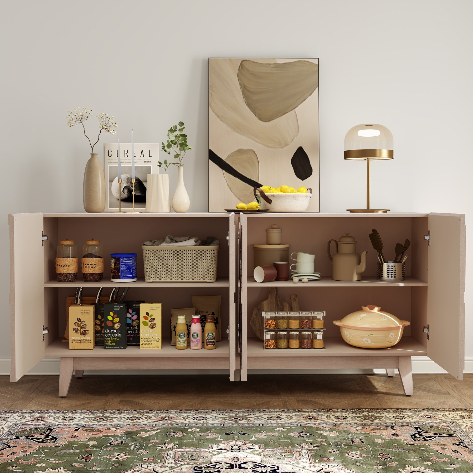 Bohemian Sideboard - Accent Cabinet, Natural BS021