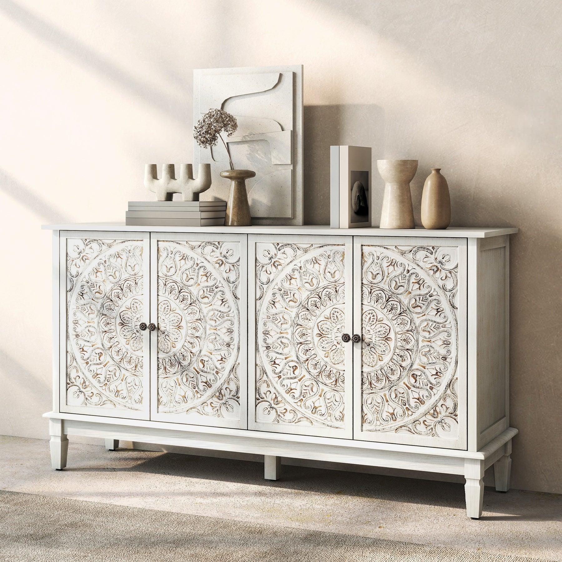 Buffet Cabinet with Storage, Accent Cabinet , for Kitchen, Living Room, Entryway  BS026