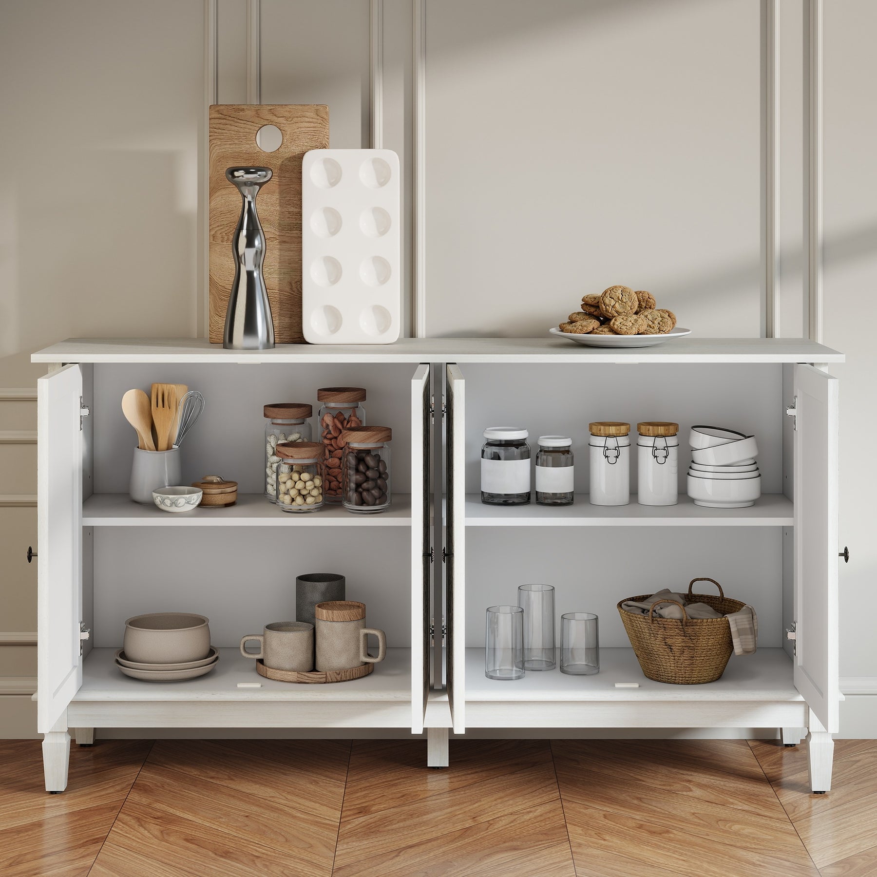 Buffet Cabinet with Storage, Accent Cabinet , for Kitchen, Living Room, Entryway  BS026