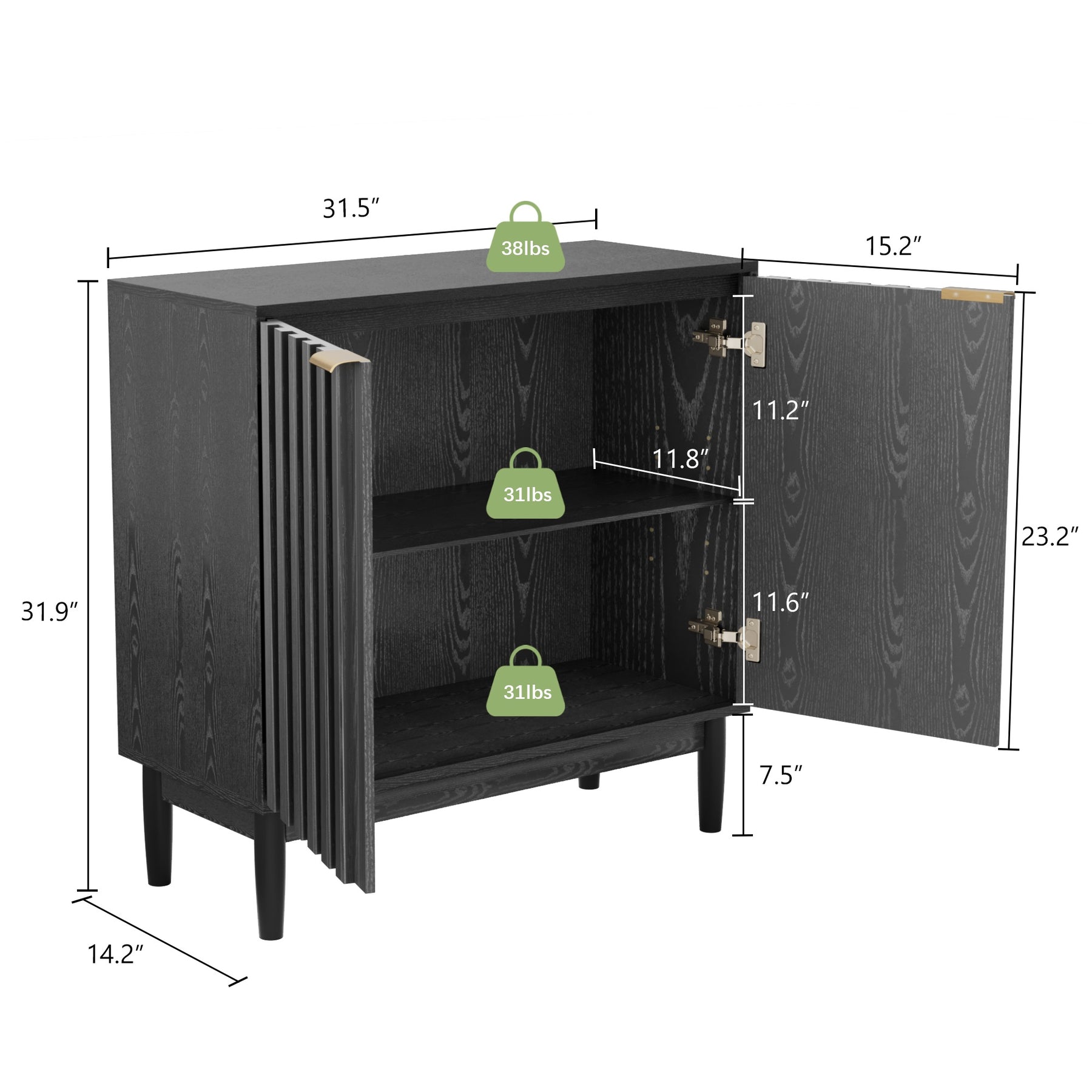 Modern Fluted Sideboard BS002