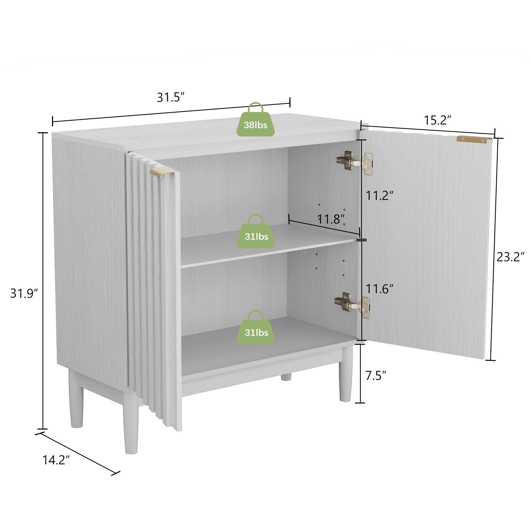 Modern Fluted Sideboard BS002