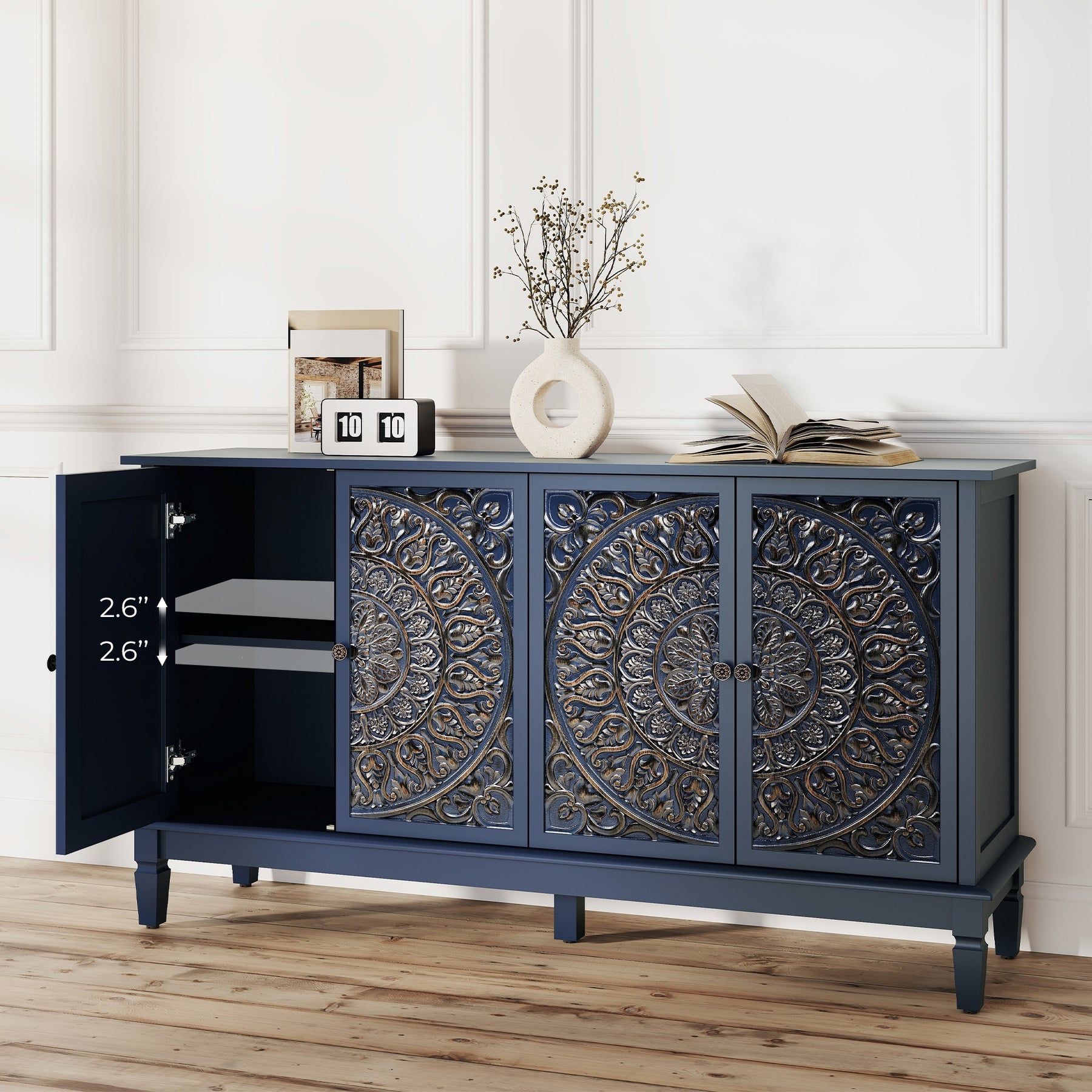 Buffet Cabinet with Storage, Accent Cabinet , for Kitchen, Living Room, Entryway  BS026