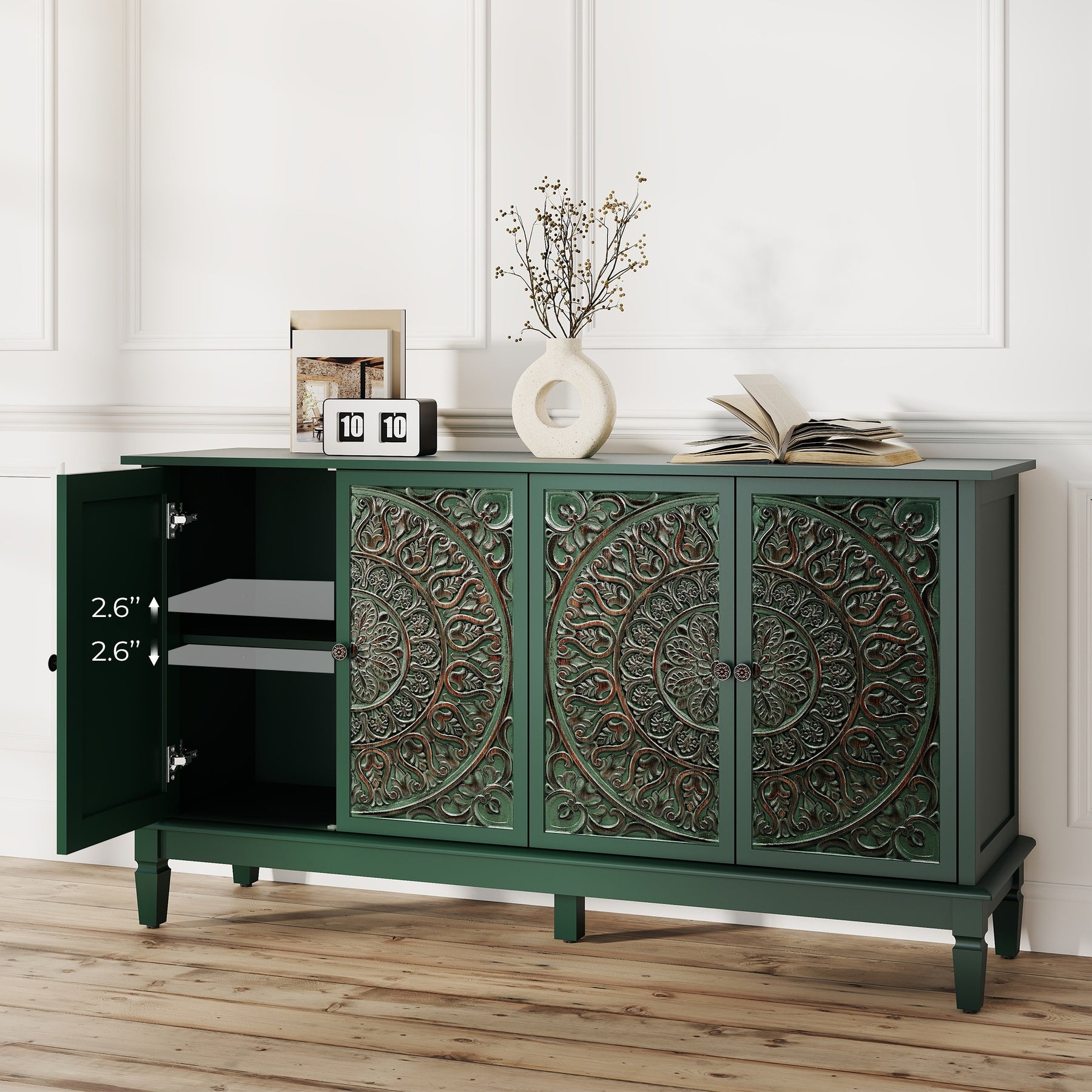 Buffet Cabinet with Storage, Accent Cabinet , for Kitchen, Living Room, Entryway  BS026