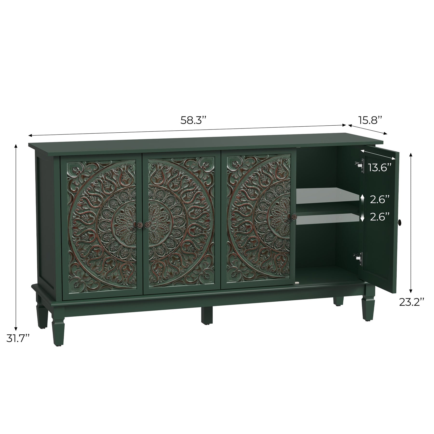Buffet Cabinet with Storage, Accent Cabinet , for Kitchen, Living Room, Entryway  BS026