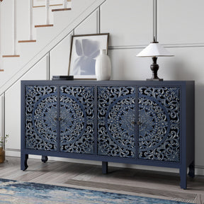 VineSparkle Floral Carved Buffet & Sideboard Cabinet, for Dining Room,living room BS017