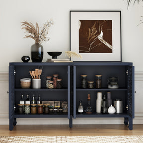 VineSparkle Floral Carved Buffet & Sideboard Cabinet, for Dining Room,living room BS017