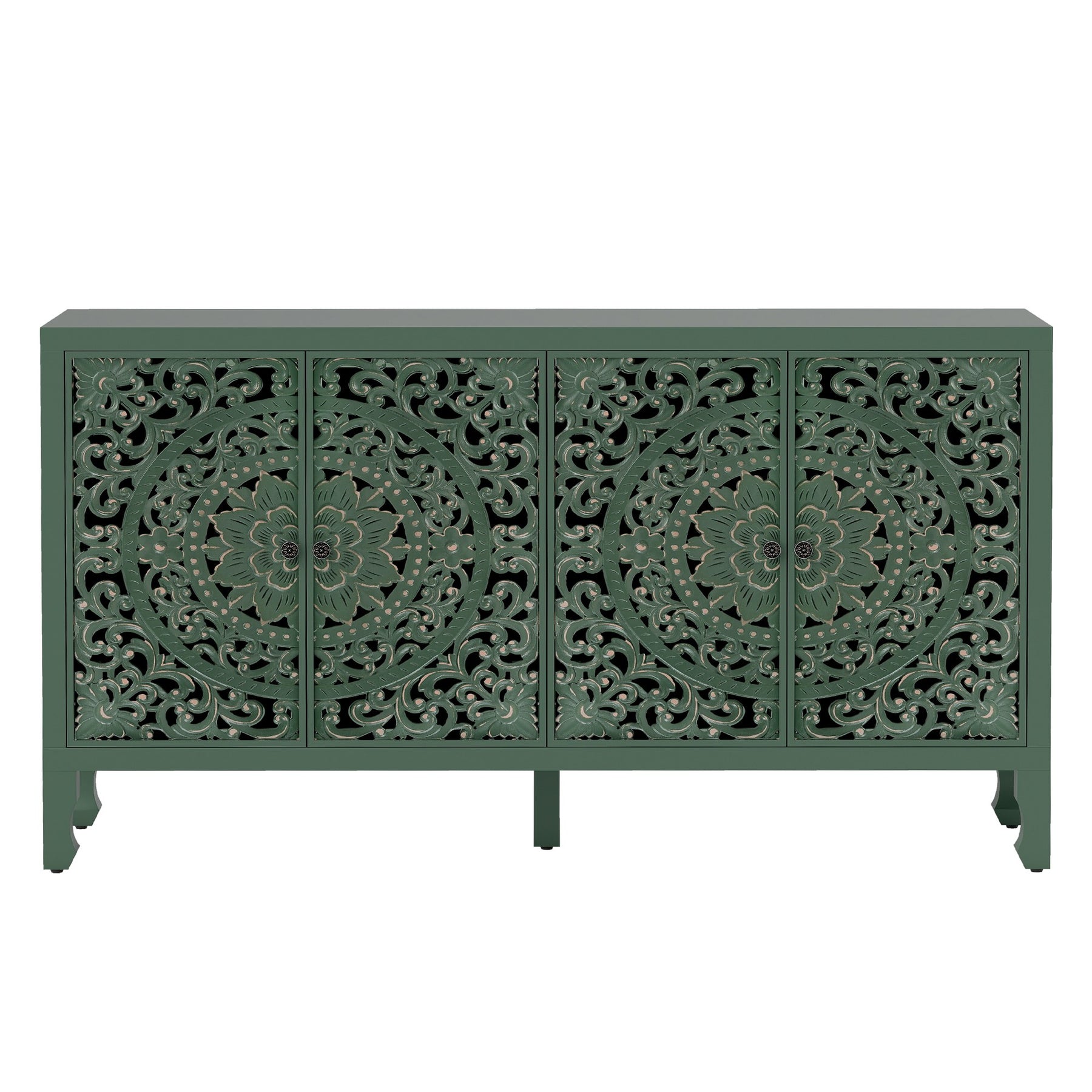 VineSparkle Floral Carved Buffet & Sideboard Cabinet, for Dining Room,living room BS017