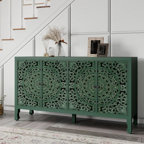 VineSparkle Floral Carved Buffet & Sideboard Cabinet, for Dining Room,living room BS017