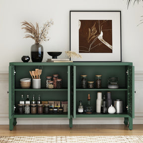 VineSparkle Floral Carved Buffet & Sideboard Cabinet, for Dining Room,living room BS017