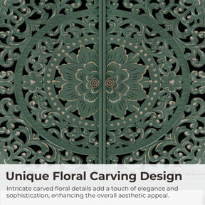 VineSparkle Floral Carved Buffet & Sideboard Cabinet, for Dining Room,living room BS017