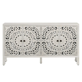 VineSparkle Floral Carved Buffet & Sideboard Cabinet, for Dining Room,living room BS017