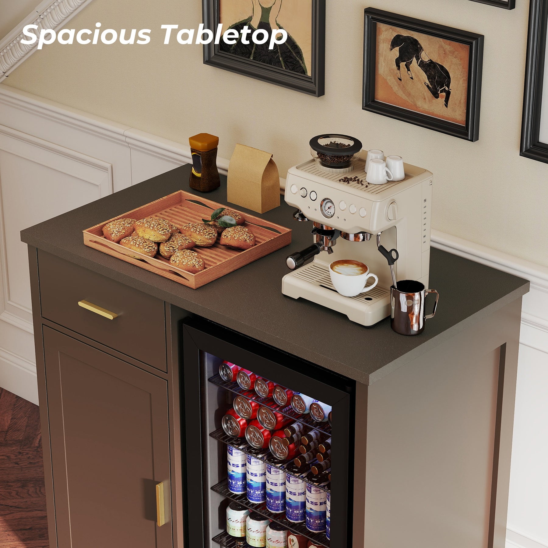 Bar Cabinet With Fridge Space BCF001