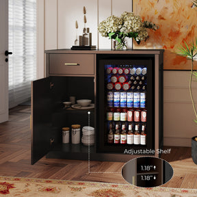 Bar Cabinet With Fridge Space BCF001