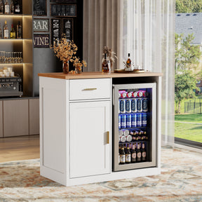 Bar Cabinet With Fridge Space BCF001