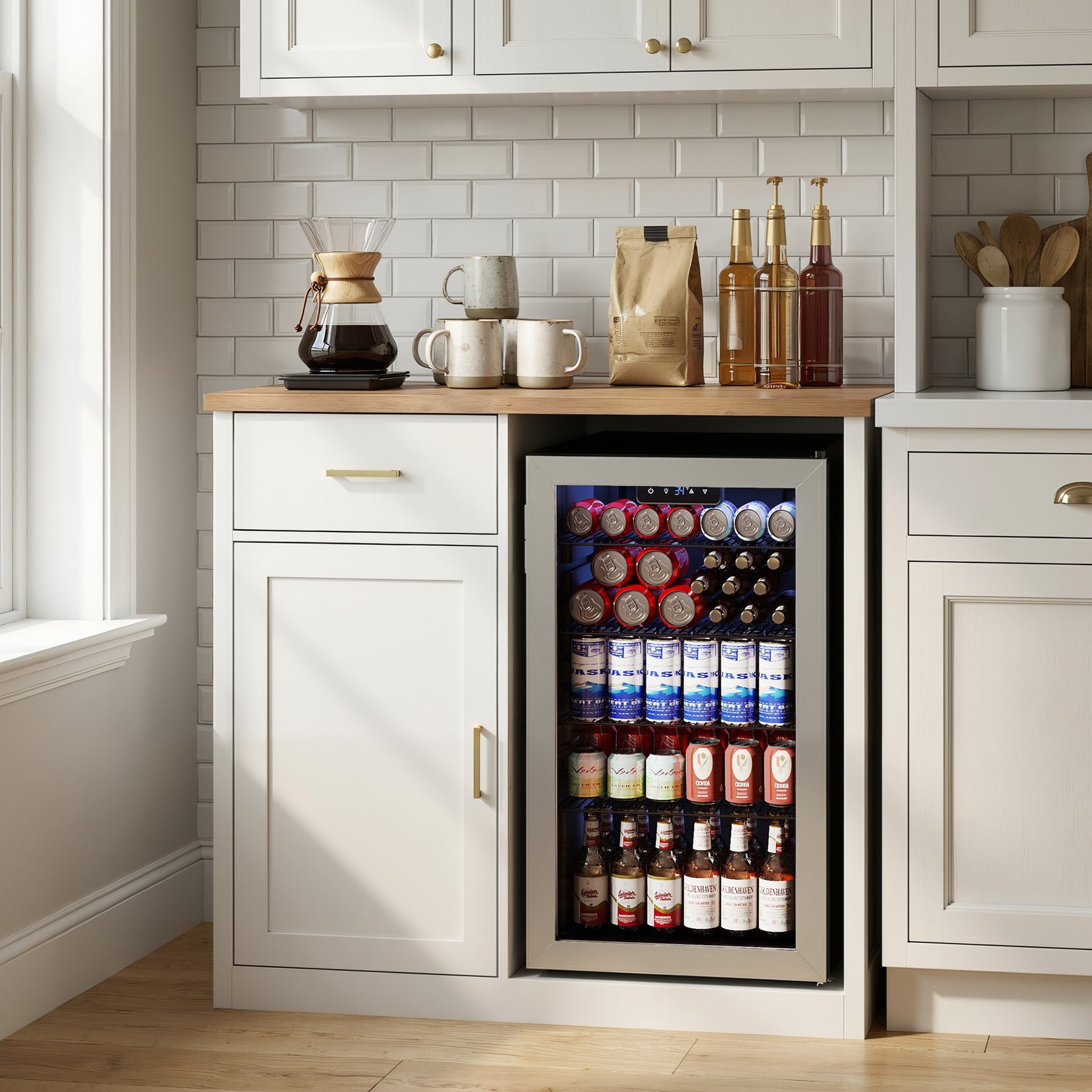 Bar Cabinet With Fridge Space BCF001