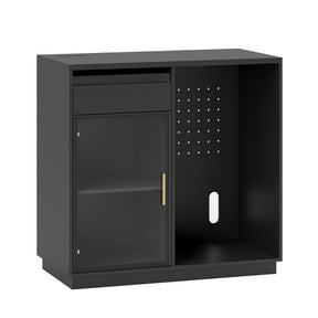 Modern 39" Bar Cabinet with Glass Door , BCF002