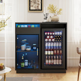 Modern 39" Bar Cabinet with Glass Door , BCF002